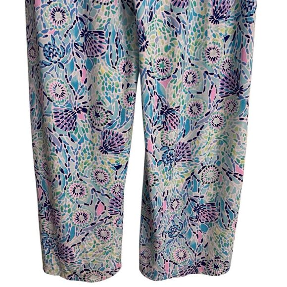 Lilly Pulitzer Lorena Breezy Palazzo Pants L in Blue Ibiza Open Water - Picture 7 of 11